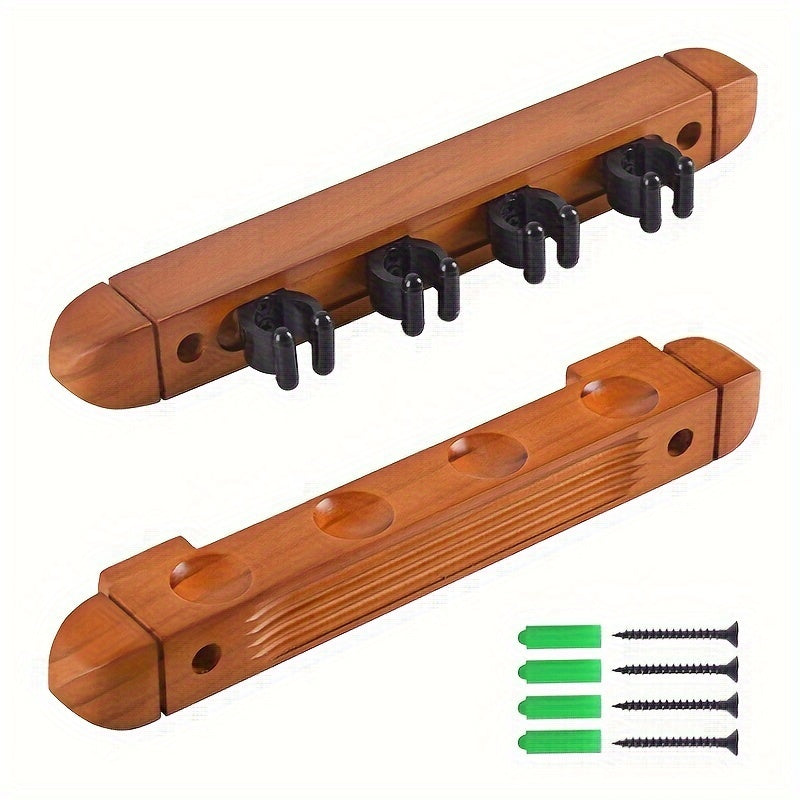 Wood Pool Cue Rack Wall Mount Billiard Cue Wall Rack