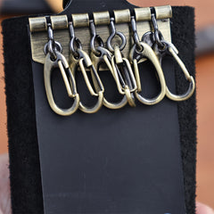 Vintage Cowhide Keychain Waist Hanging Holder For Outdoor Travel