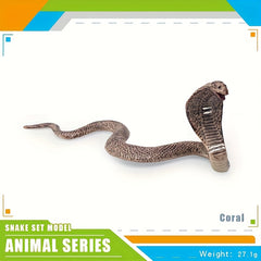 Realistic PVC Cactus Snake Toy Natural Habitat Educational Gift Kids Classroom