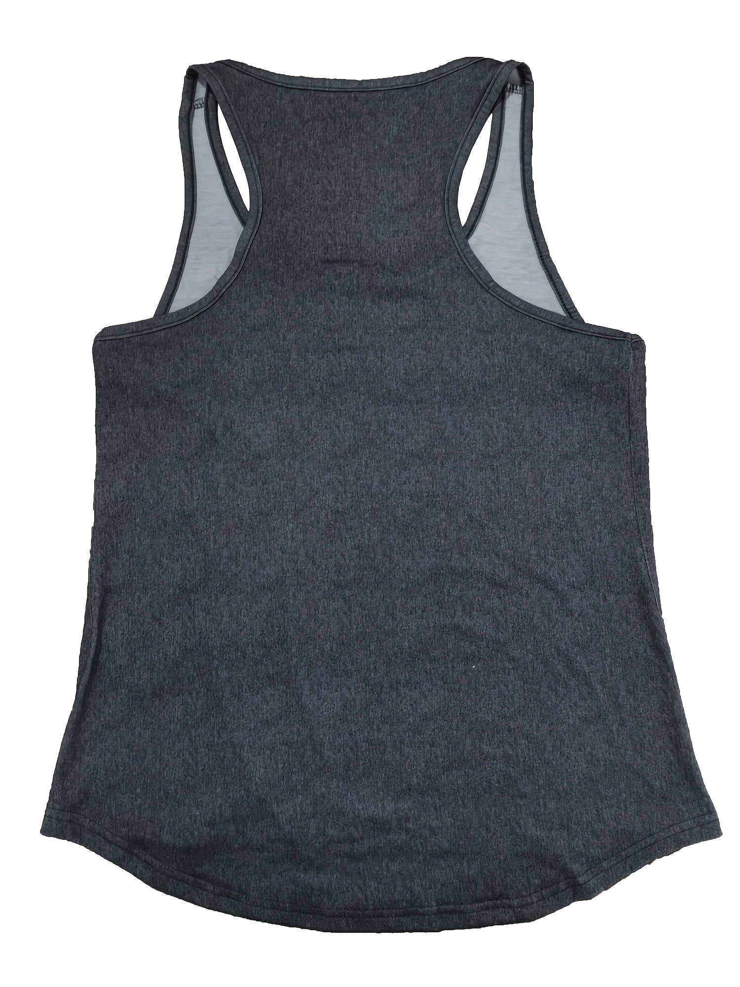 Letter Print Tank Top Crew Neck Sleeveless Summer Casual Top