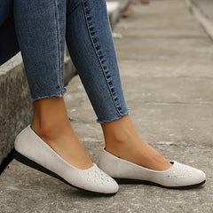 Rhinestone Flat Shoes Slip On Low Top Casual Non slip Shoes