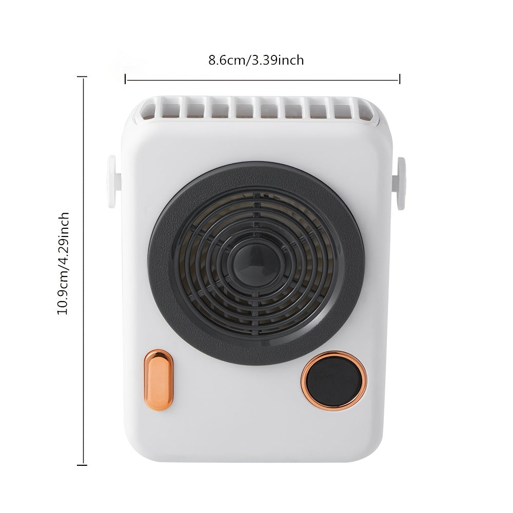 Portable Neck Camera Fan with Digital Display