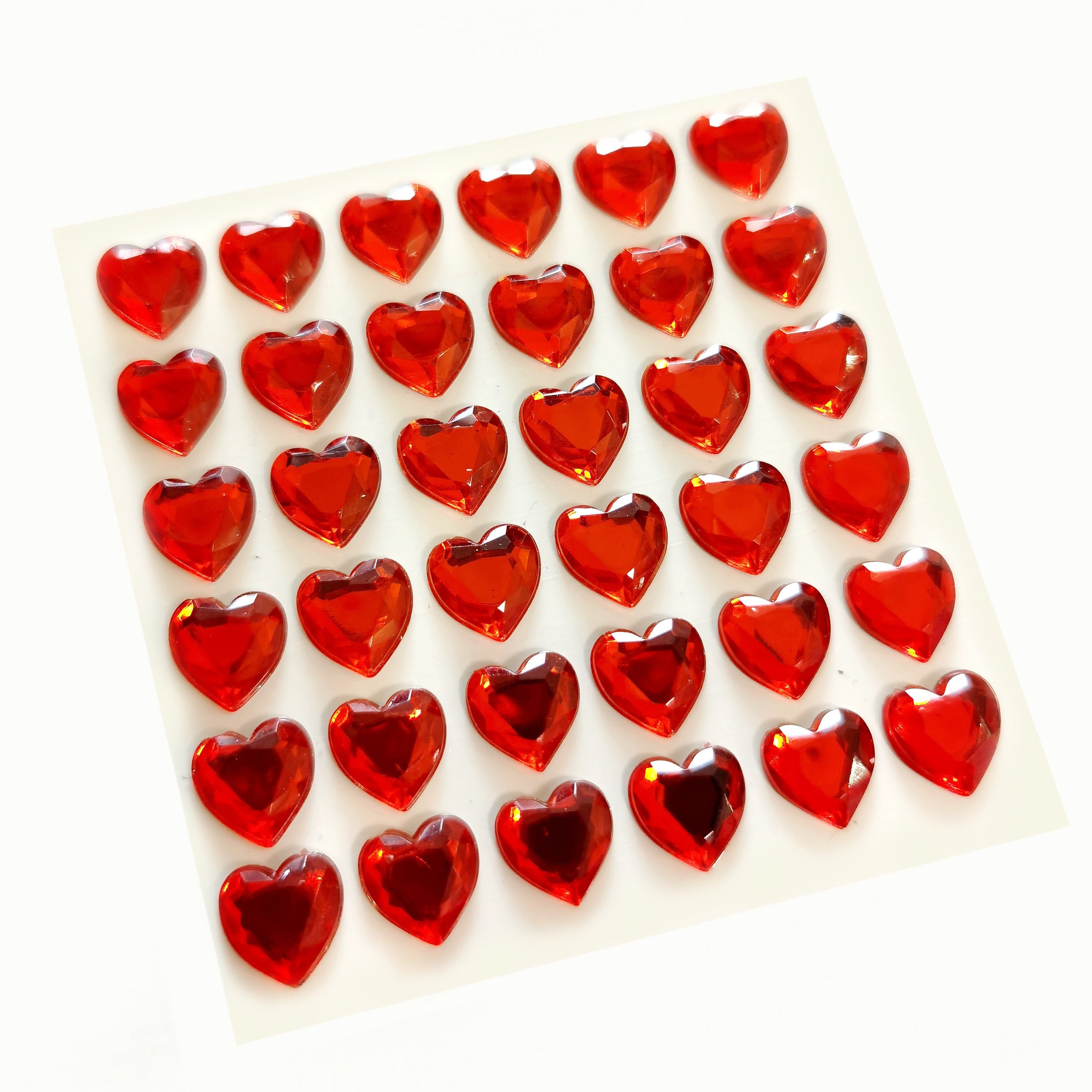 3D Red Heart Plastic Beauty Sticker for Nails Hair Face