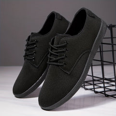 Men's Breathable Lace Up Knit Sneakers for Casual Outdoor Walking