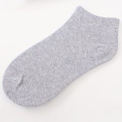 9pairs Unisex Gray Mixed Boat Ankle Socks for Girls Boys