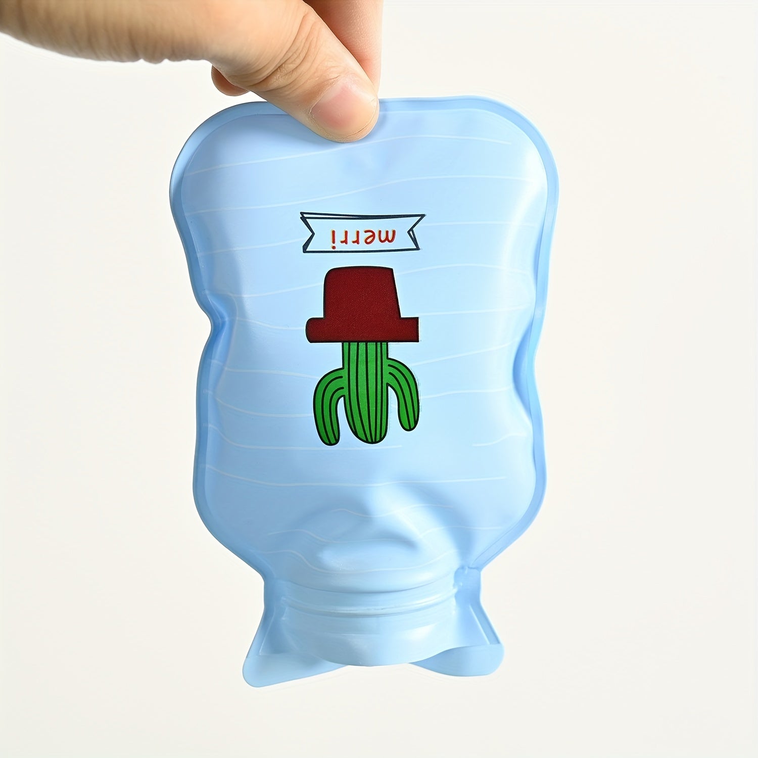 4pcs Cartoon Pattern Hot Water Bag Leak-proof Portable Hand Warmer Winter