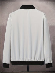 Men's Casual Snake Pattern Windbreaker Jacket Coat