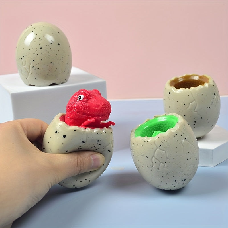 Dino Egg Prank Toy Set - Surprise Birthday Gift - Novelty Dinosaur Cup Squeeze