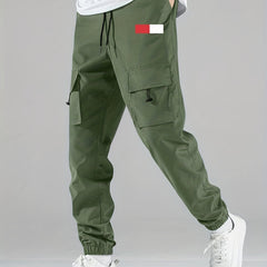 Men's Cargo Pants Flap Pocket Loose Casual Trousers