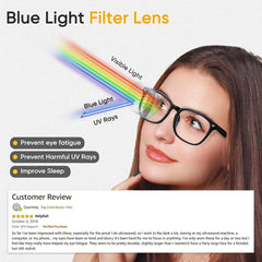 Square Light Blocking Glasses Eyeglasses Frame