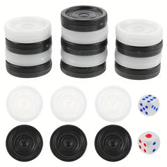 32pcs Backgammon Chess Pieces Replacement Checker Plastic Chips