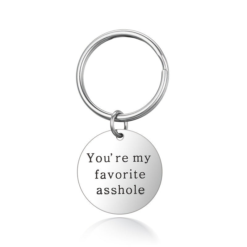 Stainless Steel Couple Keychain Men Women