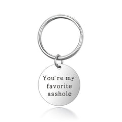 Stainless Steel Couple Keychain Men Women