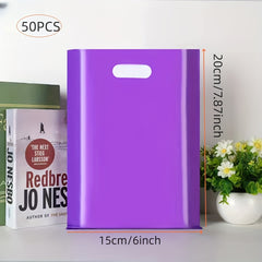 50pcs Rainbow Gift Bags 7.87x6inch Bulk for Easter Christmas Valentine