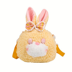 Plush Rabbit Crossbody Bag Zipper Messenger Bag Coin Purse