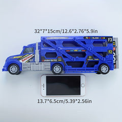 Deformation Track Toy Car With 4 Alloy Small Cars Inertia Ejection Storage