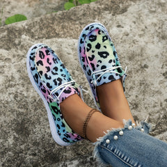 Leopard Low Top Canvas Shoes Lightweight Outdoor Casual Shoes