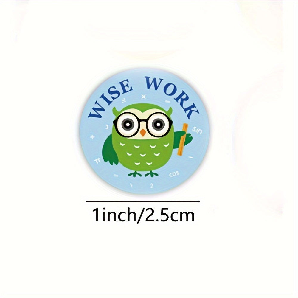500pcs Animals Cartoon Stickers Owl Designs School Teacher Stationery Sticker