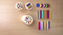 Wooden 3 in 1 Sorting Cup Sorting and Counting Game
