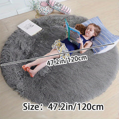 Soft Shaggy Area Rug Fluffy Circle Rugs For Baby Nursery
