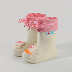 Girls Cartoon Rain Boots Waterproof Non-Slip Outdoor Travel All Seasons