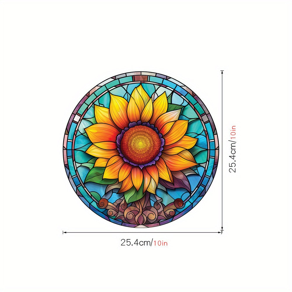 Sunflower PVC Window Sticker Double Sided Glass Decoration