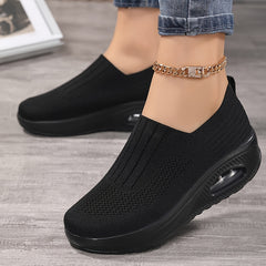 Women's Air Cushion Chunky Sneakers Slip on Running Shoes