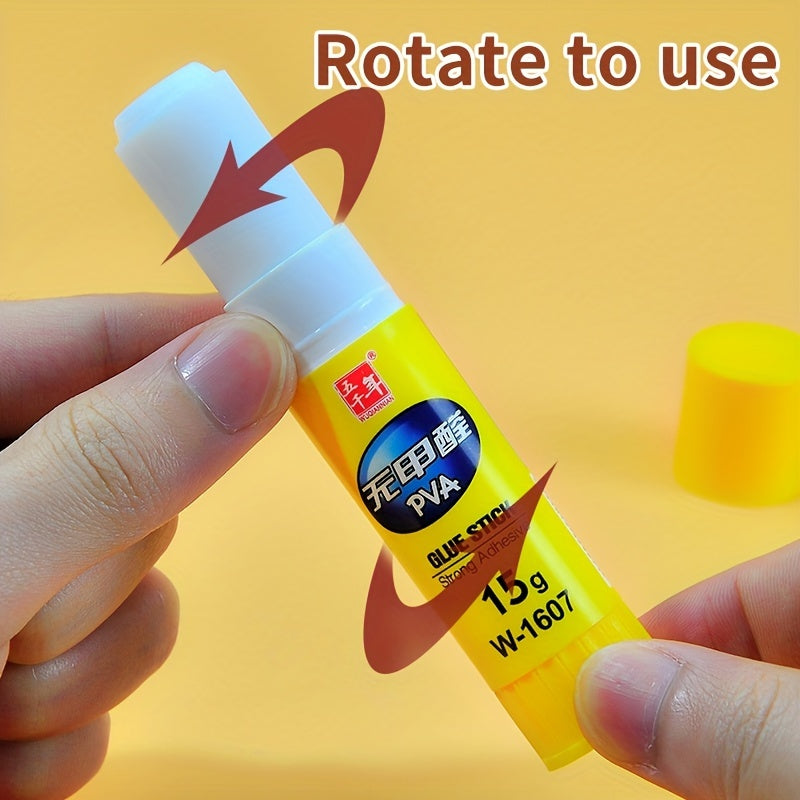 6pcs 1.26oz Colorless Glue Stick Washable Safe School Supplies