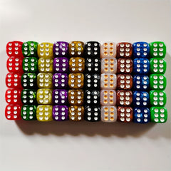 Set of 6 Pearl Pattern Dice for Board Games and RPGs