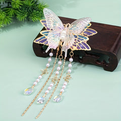 Vintage Hanfu Hair Clips Butterfly Tassel Traditional Hair Accessories