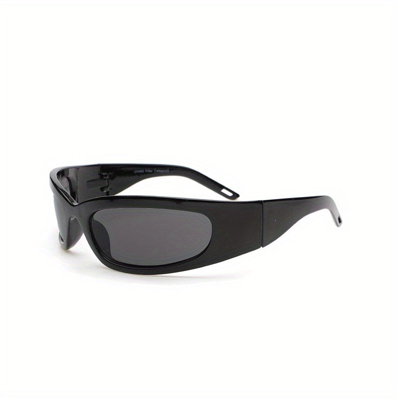 Y2K Wrap Around Sunglasses One-Piece Shield Glasses UV400