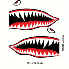 Reflective Shark Teeth Sticker Waterproof DIY Graphics Accessory