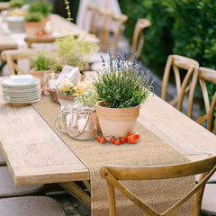 1pc Jute Table Runner Wedding Party Burlap Table Runner Natural Jute Table Cloth