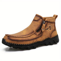 Men's Zipper Hiking Boots, Durable & Comfy for Camping