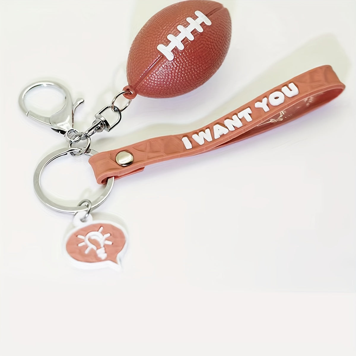 Sports Fan Keychains Football Basketball Keyrings Car Backpack Accessories