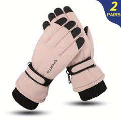 Winter Anti Slip Ski Gloves Full Fingers Touch Screen Warm Liners