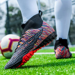 Unisex High Top Turf Soccer Shoes for Kids