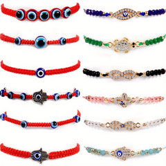 36pcs Evil Eye Bracelets Pack For Women Girls Adjustable Bracelets