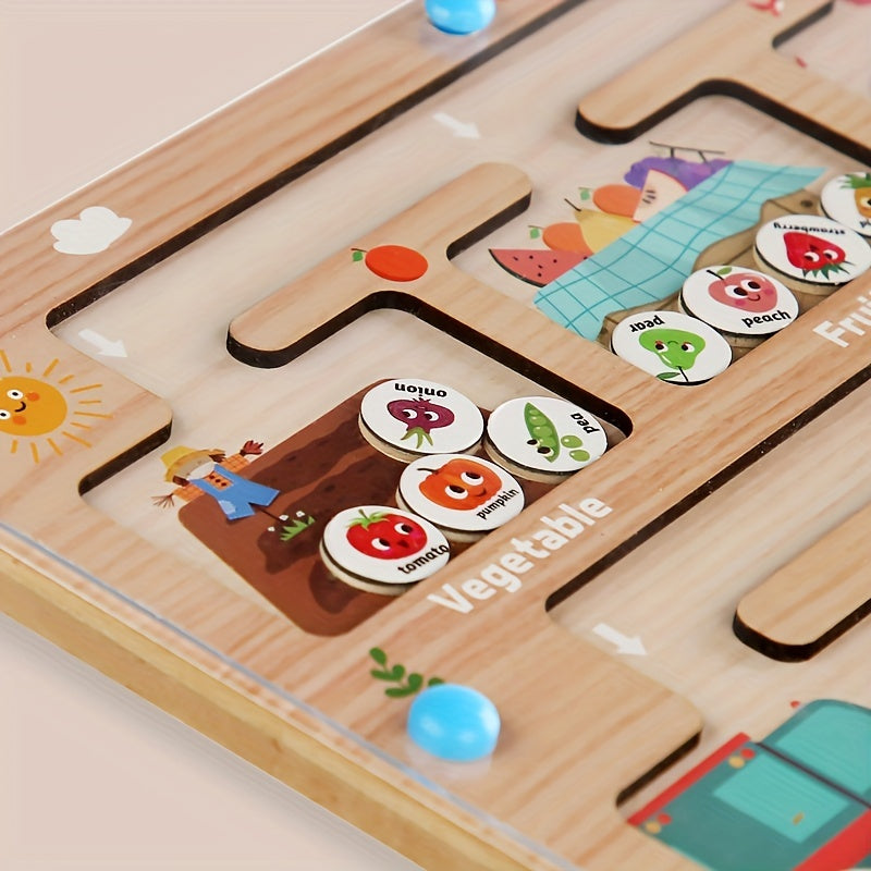 Montessori Magnetic Maze Transportation Puzzle Board