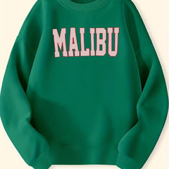 Girls Letter Sweatshirt Round Neck Top Pullovers