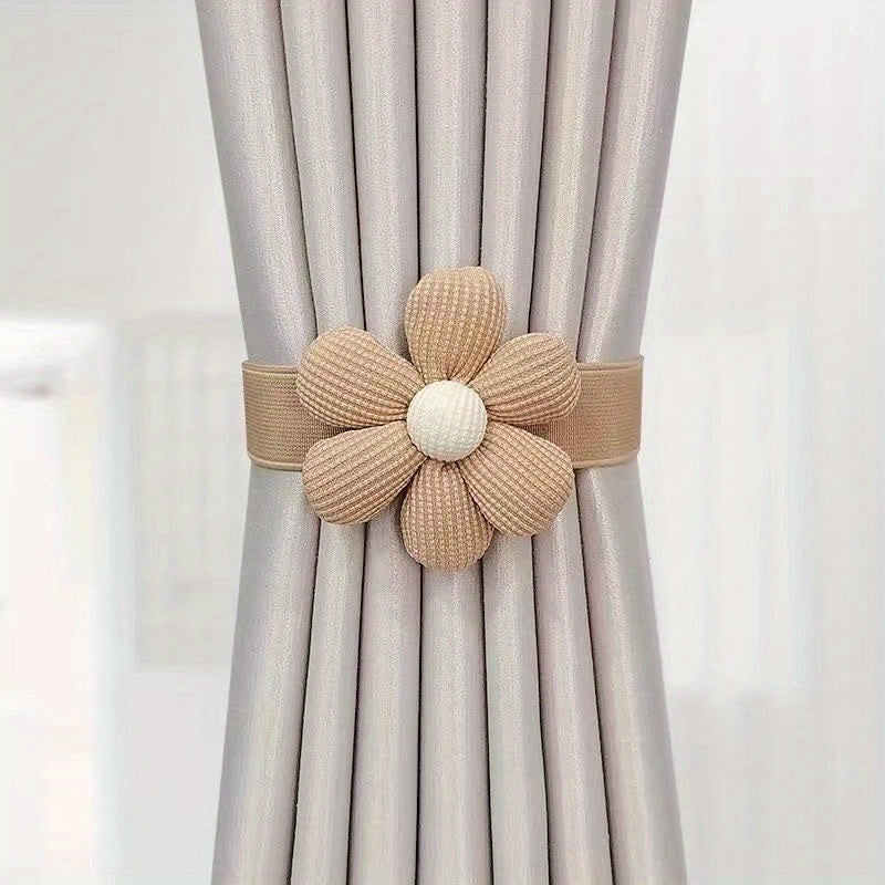1pc Flower Curtain Tieback Without Punching