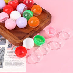 100Pcs Plastic Toy Vending Capsules Clear Round Ball
