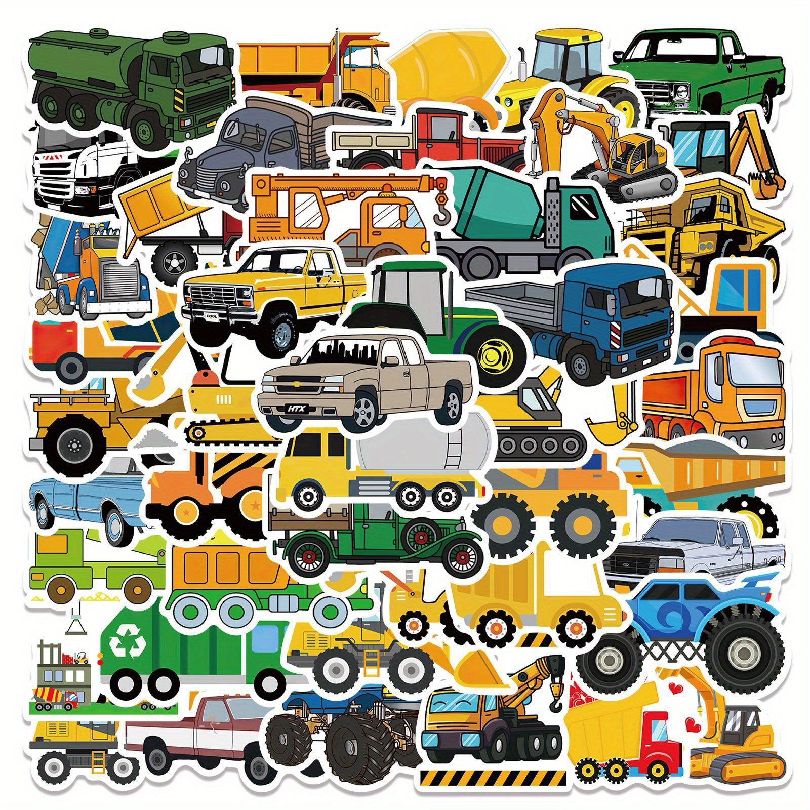 50pcs Truck Graffiti Fun Stickers for Urban Street Art Enthusiasts