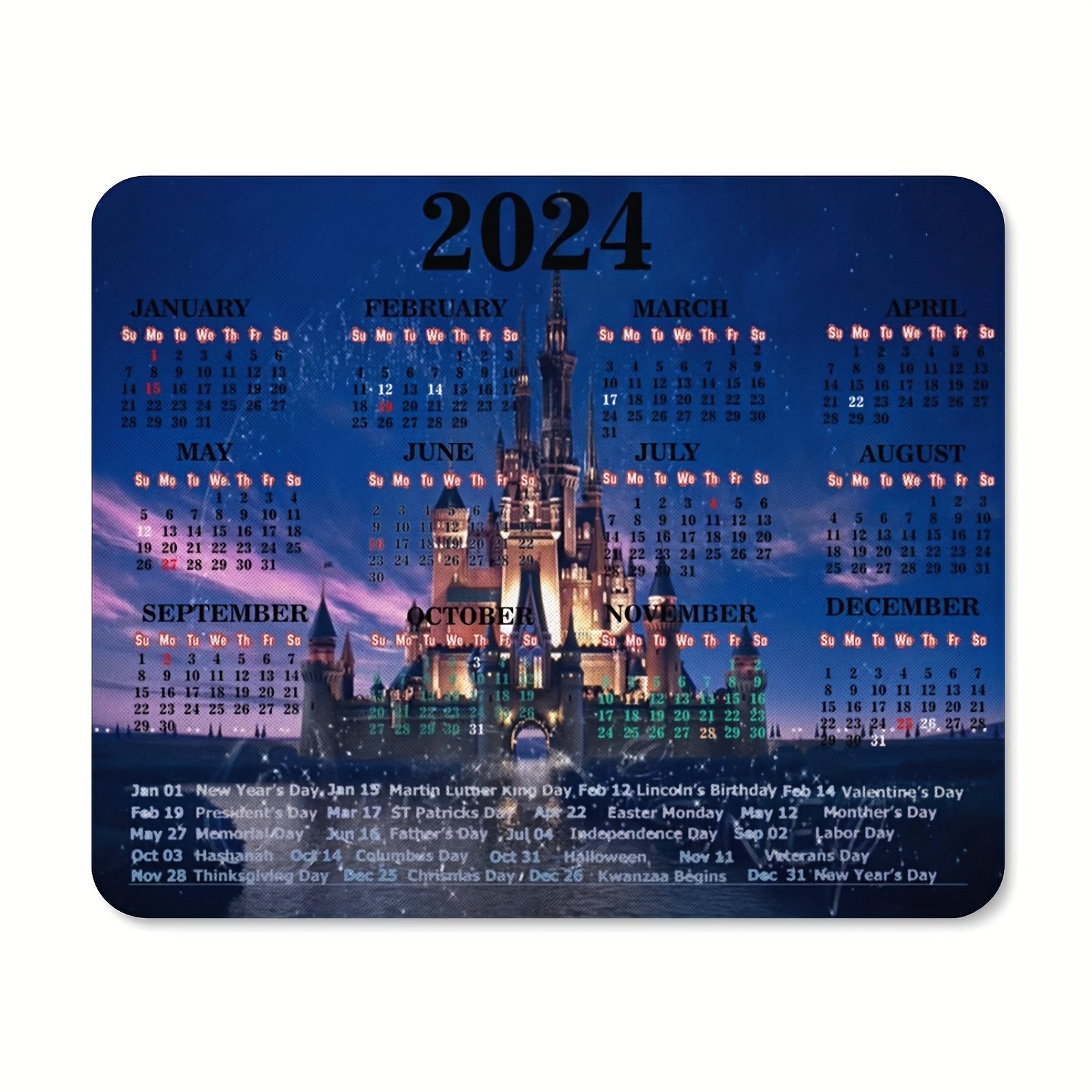 Personalized Castle Non-slip Mouse Pad Chinese Style 9.5x7.8 inches