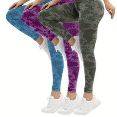 Camouflage Pattern Yoga Workout Pants Running Leggings