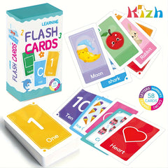 Educational Flashcards Set: Alphabet, Colors, Numbers, Shapes, Letters