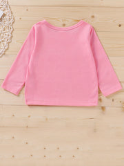 Kid's All Match Round Neck Pullover Top Long Sleeve Casual Sweatshirt