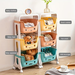 1pc Kids Toy Storage Rack High Appearance Level Room Decoration