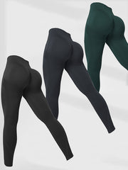 Solid Breathable Yoga Pants High Elastic Leggings Women's Activewear