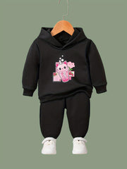 Kid's 2pcs Water Bottle Print Hoodie & Pants Set